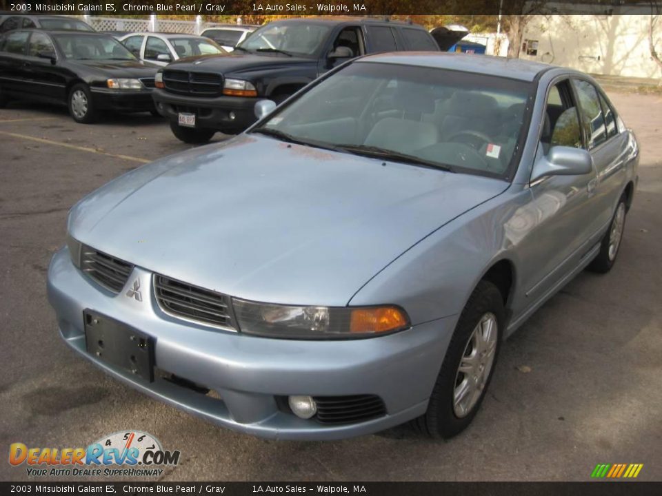2003 Mitsubishi Galant ES Chrome Blue Pearl / Gray Photo #1