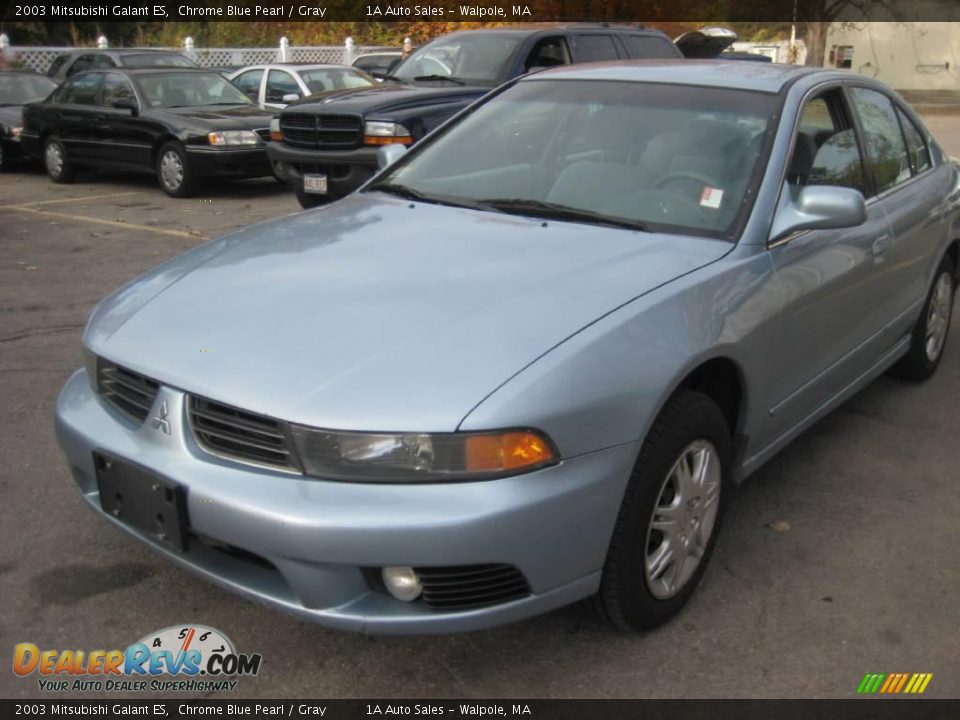 2003 Mitsubishi Galant ES Chrome Blue Pearl / Gray Photo #7
