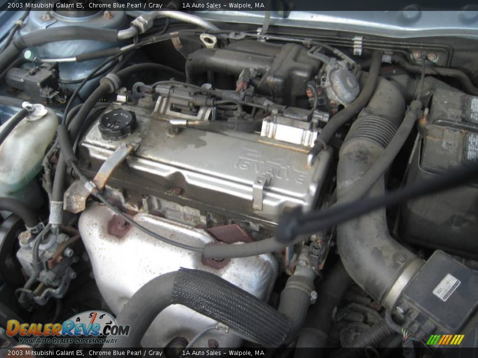 2003 Mitsubishi Galant ES Chrome Blue Pearl / Gray Photo #20