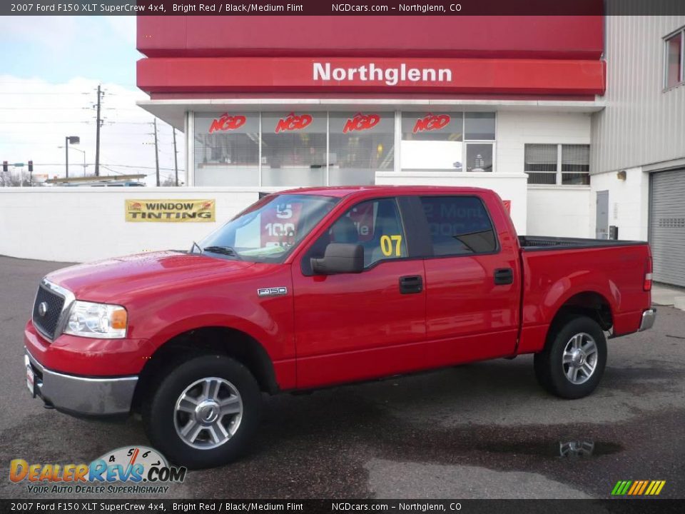 2007 Ford F150 XLT SuperCrew 4x4 Bright Red / Black/Medium Flint Photo #1