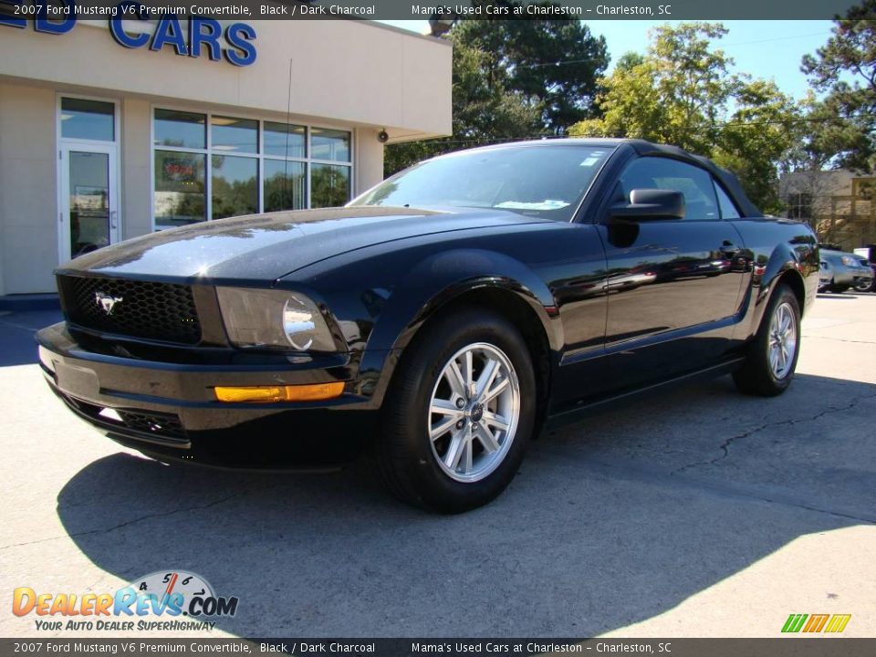 2007 Ford Mustang V6 Premium Convertible Black / Dark Charcoal Photo #2