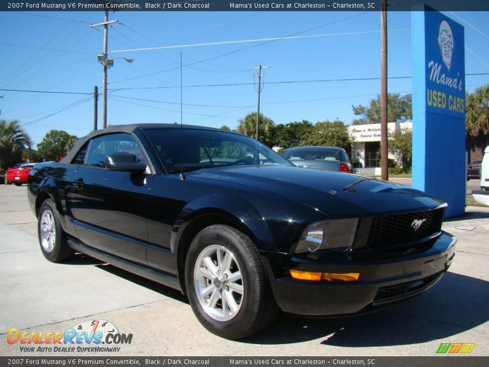 2007 Ford Mustang V6 Premium Convertible Black / Dark Charcoal Photo #4