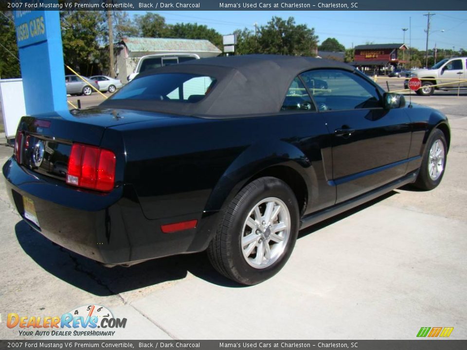 2007 Ford Mustang V6 Premium Convertible Black / Dark Charcoal Photo #6