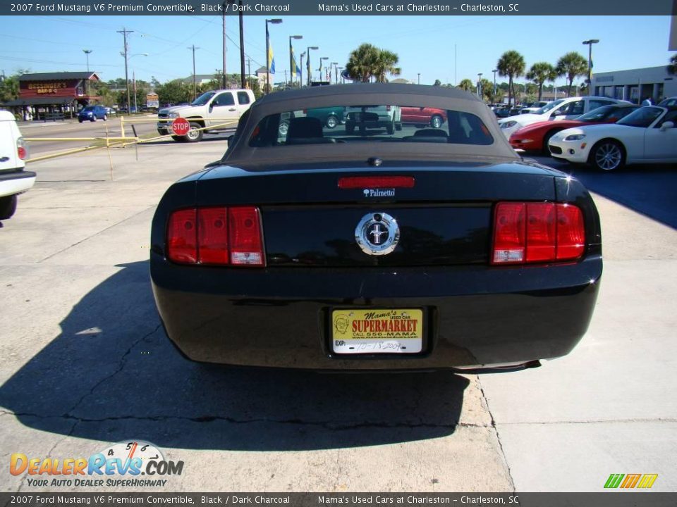 2007 Ford Mustang V6 Premium Convertible Black / Dark Charcoal Photo #7