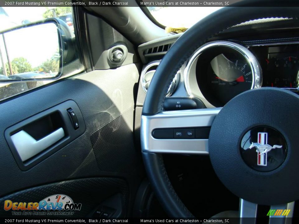 2007 Ford Mustang V6 Premium Convertible Black / Dark Charcoal Photo #14