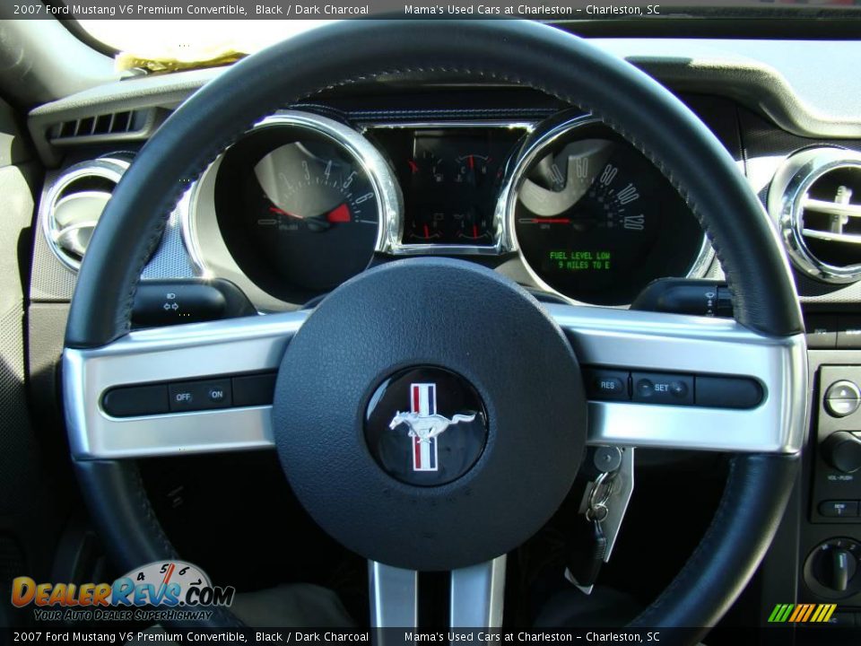 2007 Ford Mustang V6 Premium Convertible Black / Dark Charcoal Photo #15