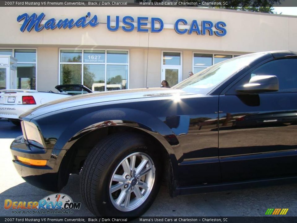 2007 Ford Mustang V6 Premium Convertible Black / Dark Charcoal Photo #20