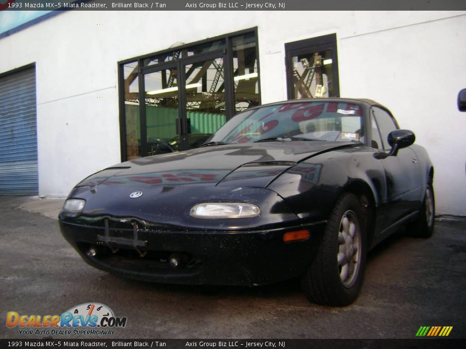 1993 Mazda MX-5 Miata Roadster Brilliant Black / Tan Photo #2