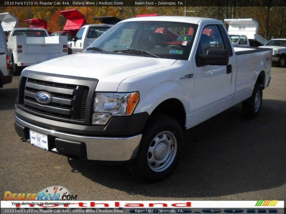 2010 Ford F150 XL Regular Cab 4x4 Oxford White / Medium Stone Photo #2