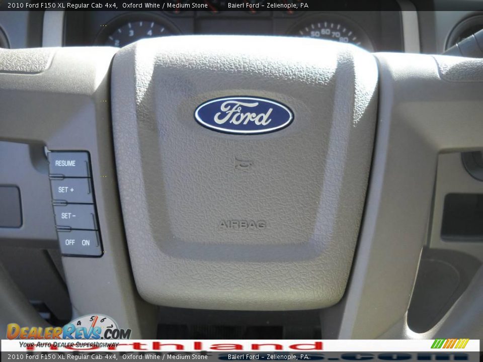 2010 Ford F150 XL Regular Cab 4x4 Oxford White / Medium Stone Photo #19