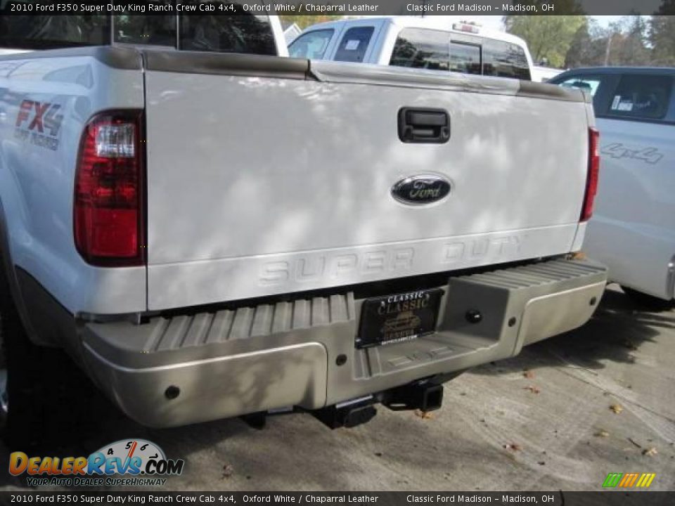 2010 Ford F350 Super Duty King Ranch Crew Cab 4x4 Oxford White / Chaparral Leather Photo #4