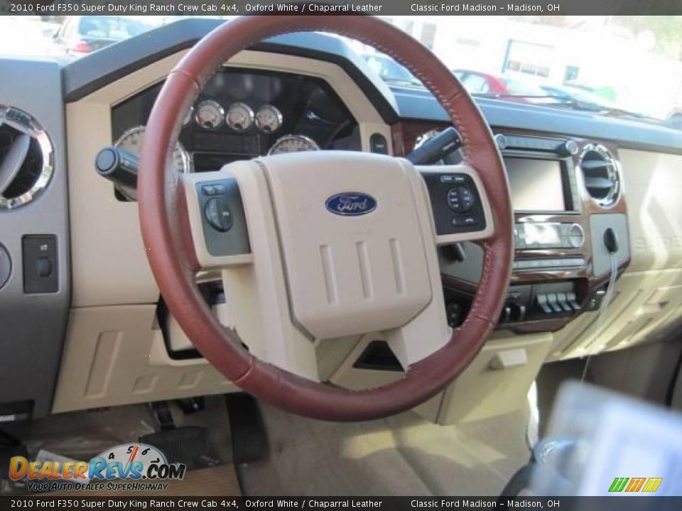 2010 Ford F350 Super Duty King Ranch Crew Cab 4x4 Oxford White / Chaparral Leather Photo #9