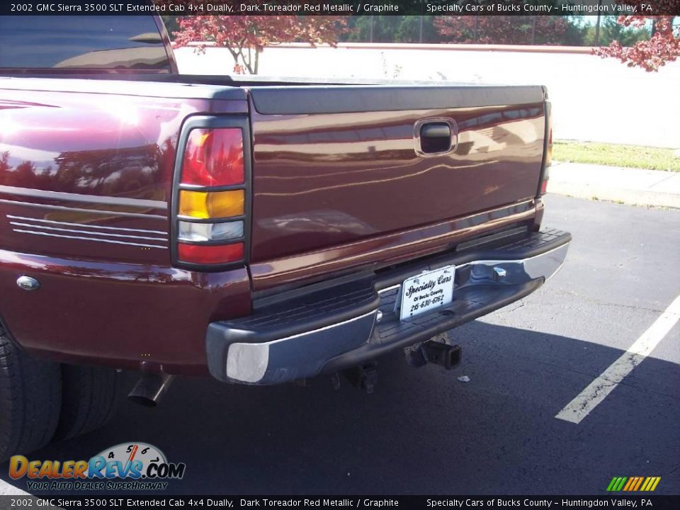 2002 GMC Sierra 3500 SLT Extended Cab 4x4 Dually Dark Toreador Red Metallic / Graphite Photo #5