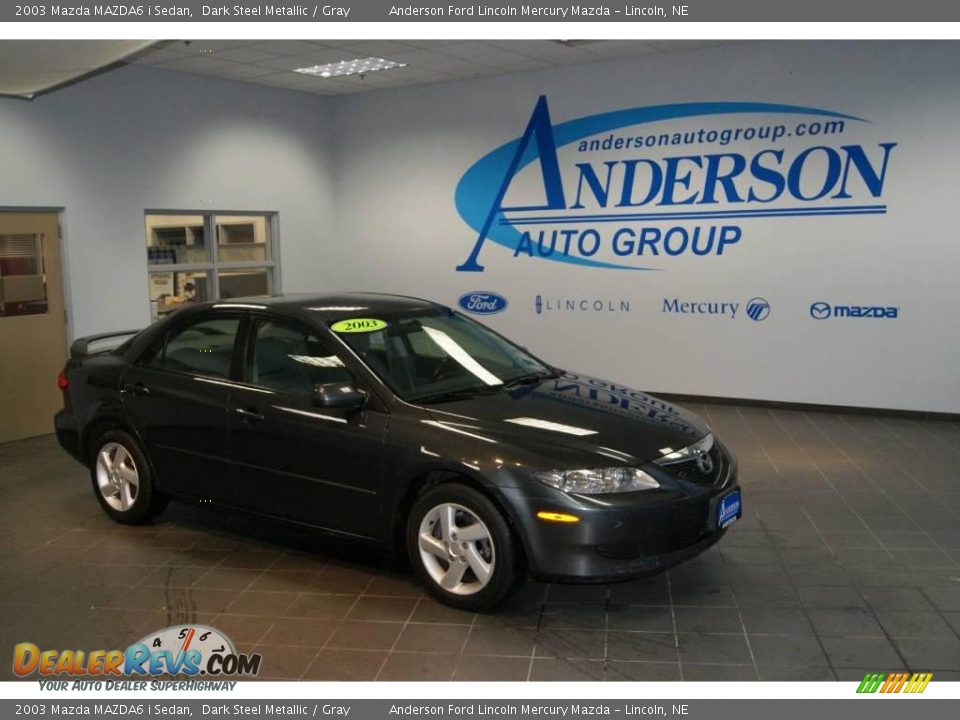 2003 Mazda MAZDA6 i Sedan Dark Steel Metallic / Gray Photo #1