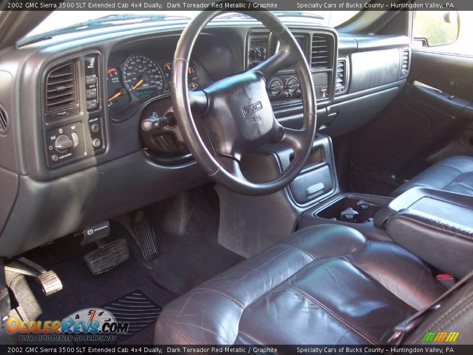 2002 GMC Sierra 3500 SLT Extended Cab 4x4 Dually Dark Toreador Red Metallic / Graphite Photo #18