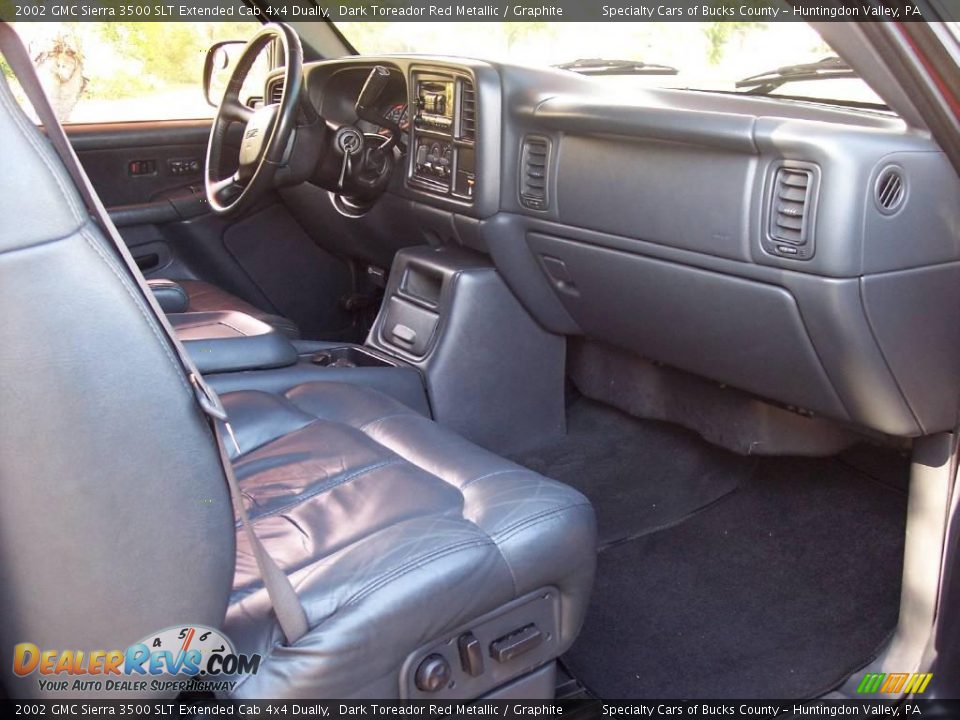 2002 GMC Sierra 3500 SLT Extended Cab 4x4 Dually Dark Toreador Red Metallic / Graphite Photo #23