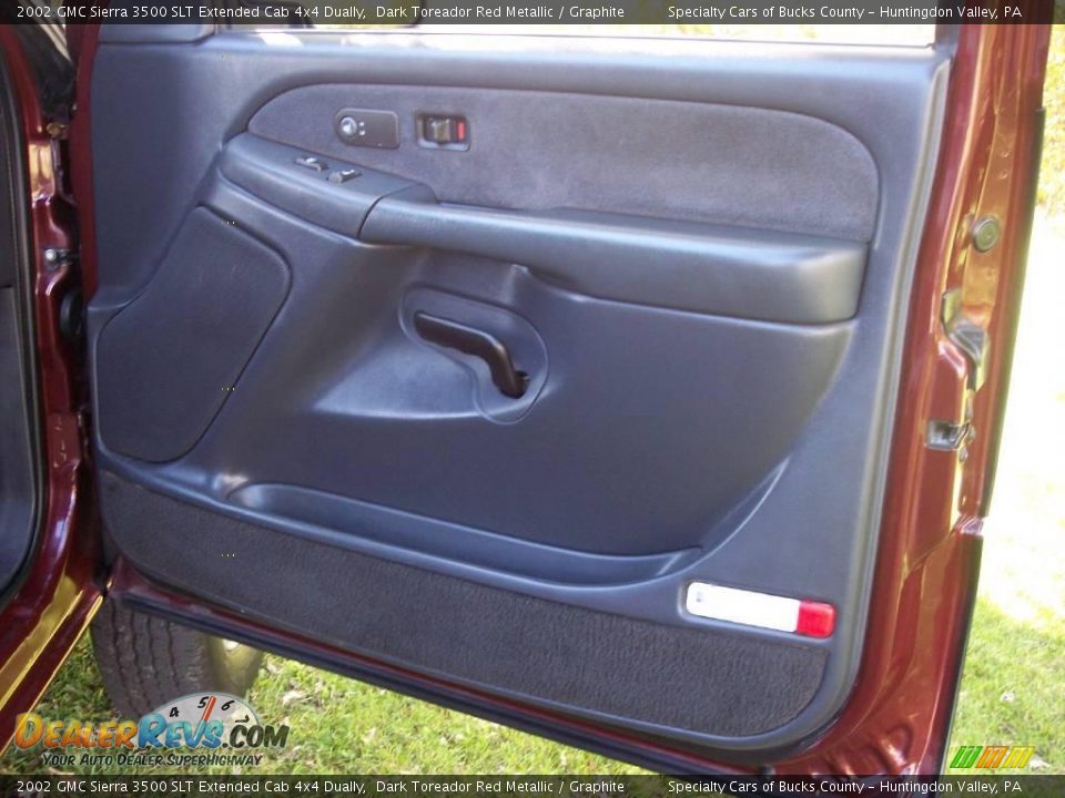 2002 GMC Sierra 3500 SLT Extended Cab 4x4 Dually Dark Toreador Red Metallic / Graphite Photo #29