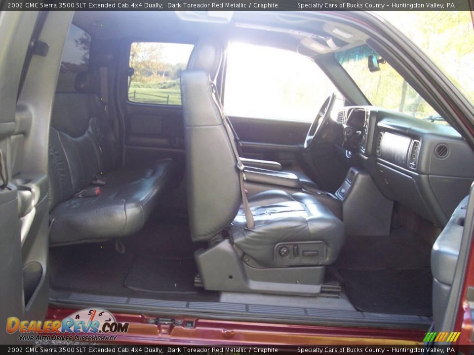 2002 GMC Sierra 3500 SLT Extended Cab 4x4 Dually Dark Toreador Red Metallic / Graphite Photo #30