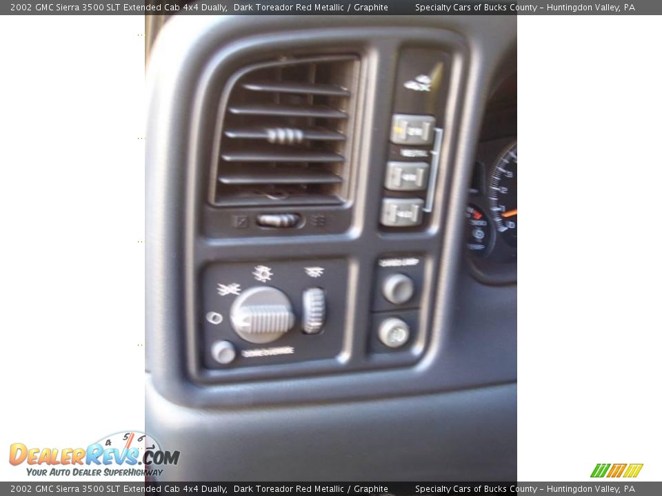 2002 GMC Sierra 3500 SLT Extended Cab 4x4 Dually Dark Toreador Red Metallic / Graphite Photo #32