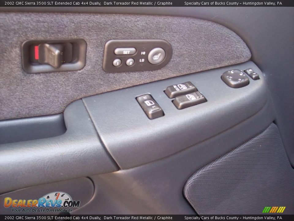 2002 GMC Sierra 3500 SLT Extended Cab 4x4 Dually Dark Toreador Red Metallic / Graphite Photo #33