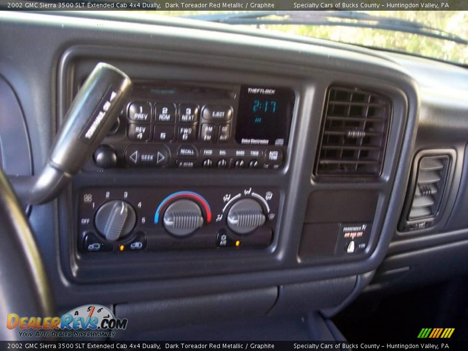 2002 GMC Sierra 3500 SLT Extended Cab 4x4 Dually Dark Toreador Red Metallic / Graphite Photo #35