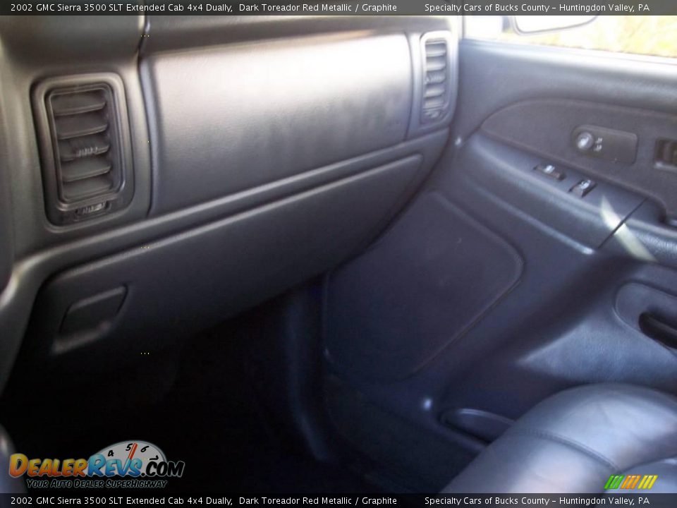 2002 GMC Sierra 3500 SLT Extended Cab 4x4 Dually Dark Toreador Red Metallic / Graphite Photo #36