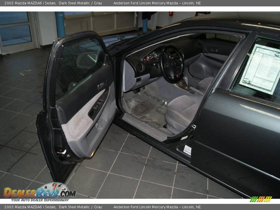 2003 Mazda MAZDA6 i Sedan Dark Steel Metallic / Gray Photo #19