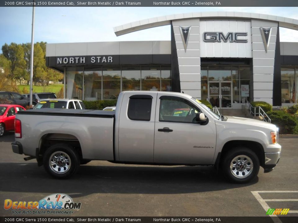 2008 GMC Sierra 1500 Extended Cab Silver Birch Metallic / Dark Titanium Photo #1