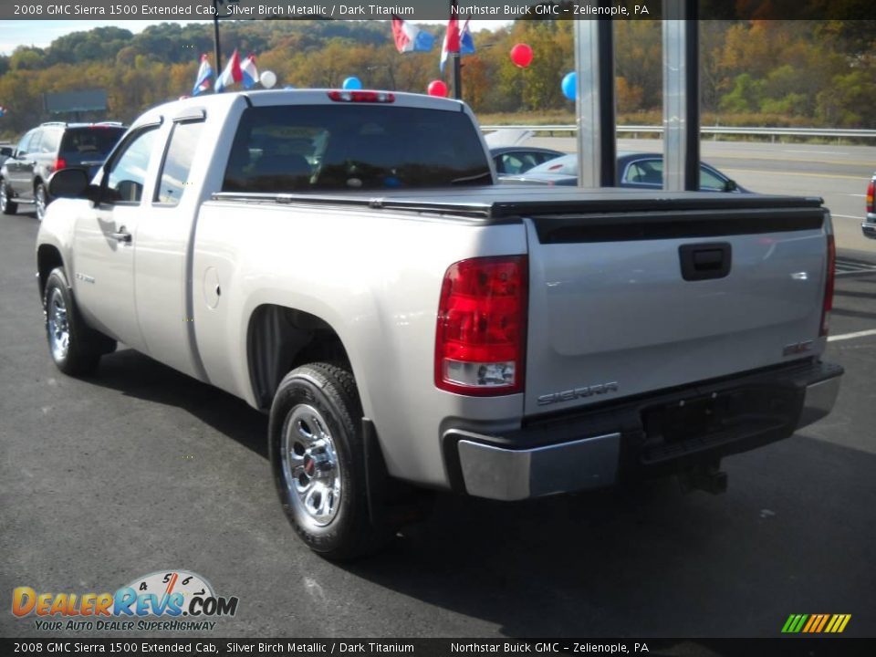 2008 GMC Sierra 1500 Extended Cab Silver Birch Metallic / Dark Titanium Photo #4