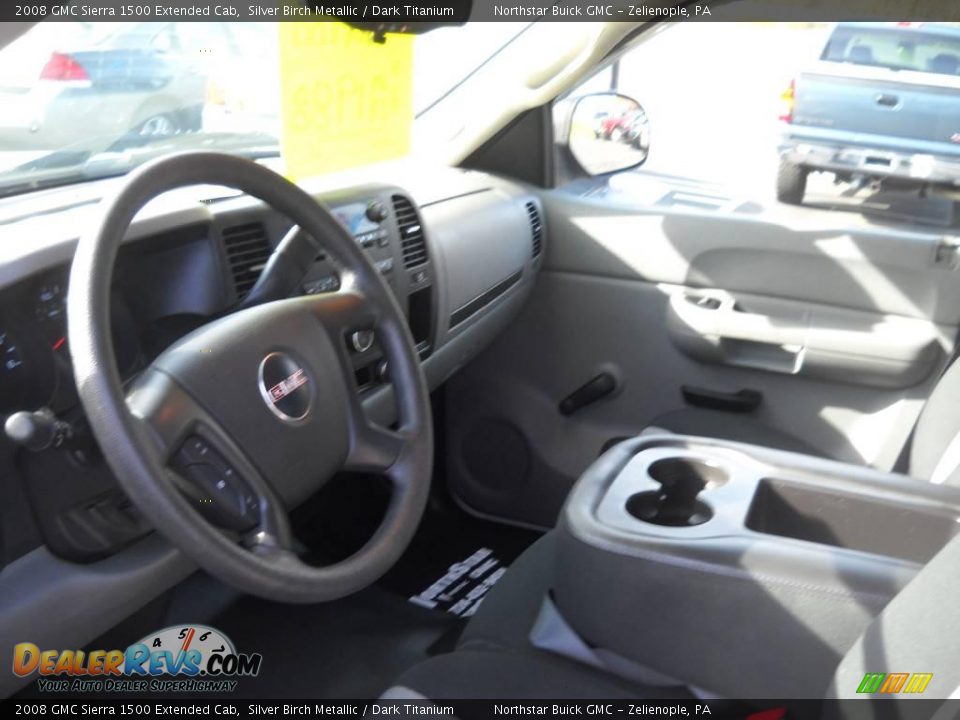 2008 GMC Sierra 1500 Extended Cab Silver Birch Metallic / Dark Titanium Photo #7