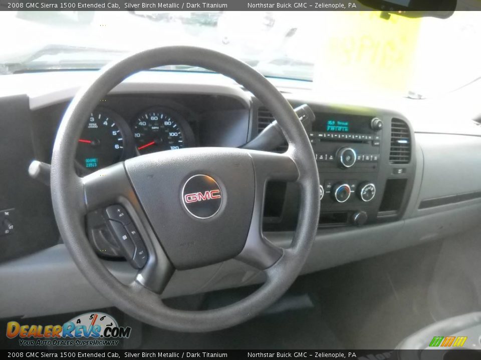 2008 GMC Sierra 1500 Extended Cab Silver Birch Metallic / Dark Titanium Photo #11