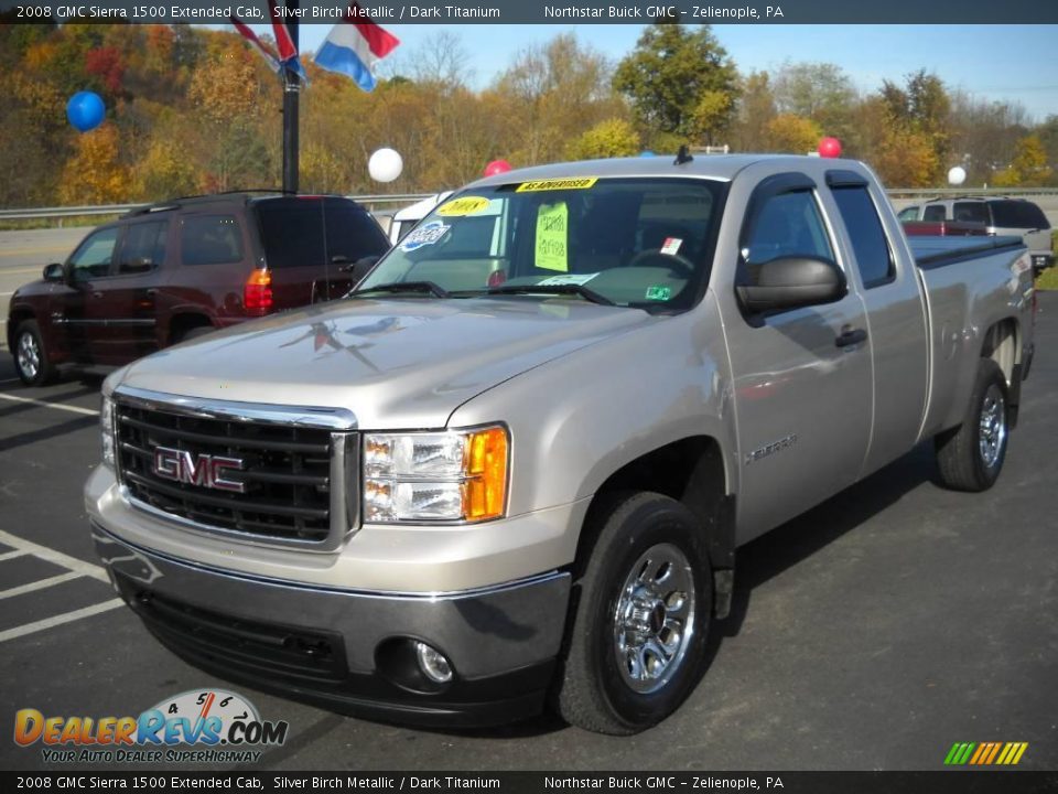 2008 GMC Sierra 1500 Extended Cab Silver Birch Metallic / Dark Titanium Photo #14