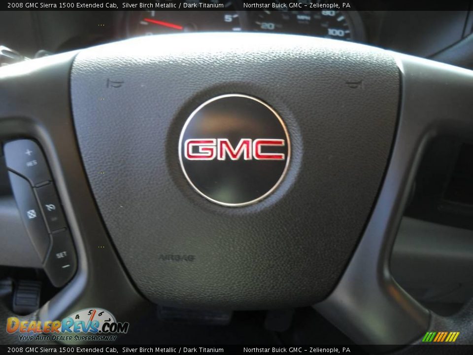 2008 GMC Sierra 1500 Extended Cab Silver Birch Metallic / Dark Titanium Photo #19