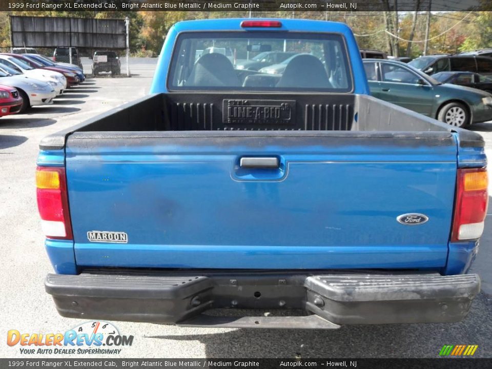 1999 Ford Ranger XL Extended Cab Bright Atlantic Blue Metallic / Medium Graphite Photo #5