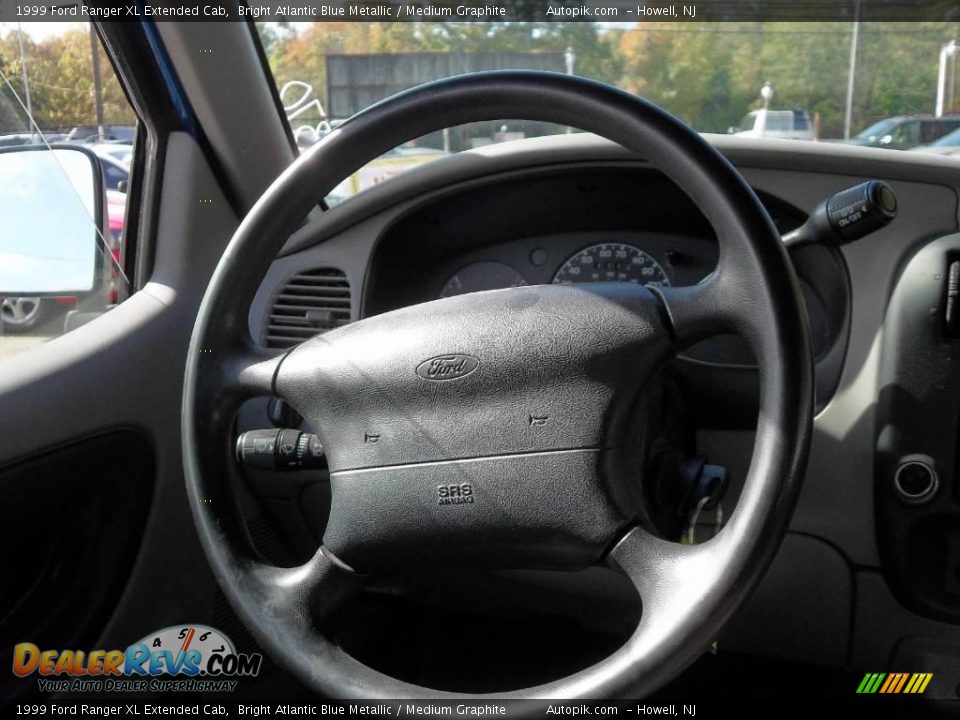 1999 Ford Ranger XL Extended Cab Bright Atlantic Blue Metallic / Medium Graphite Photo #13