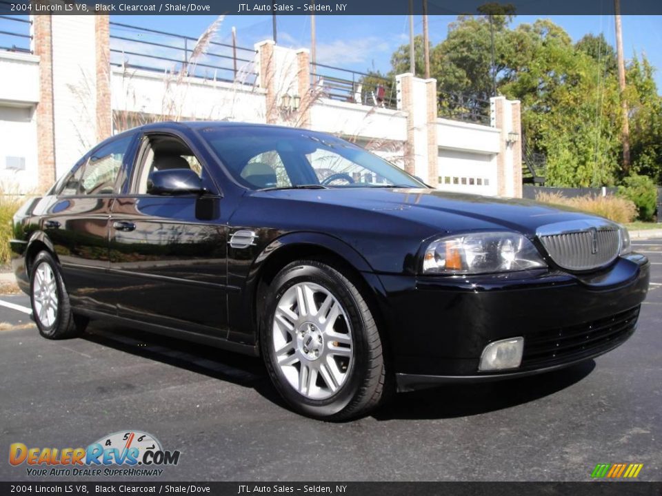 2004 Lincoln LS V8 Black Clearcoat / Shale/Dove Photo #8