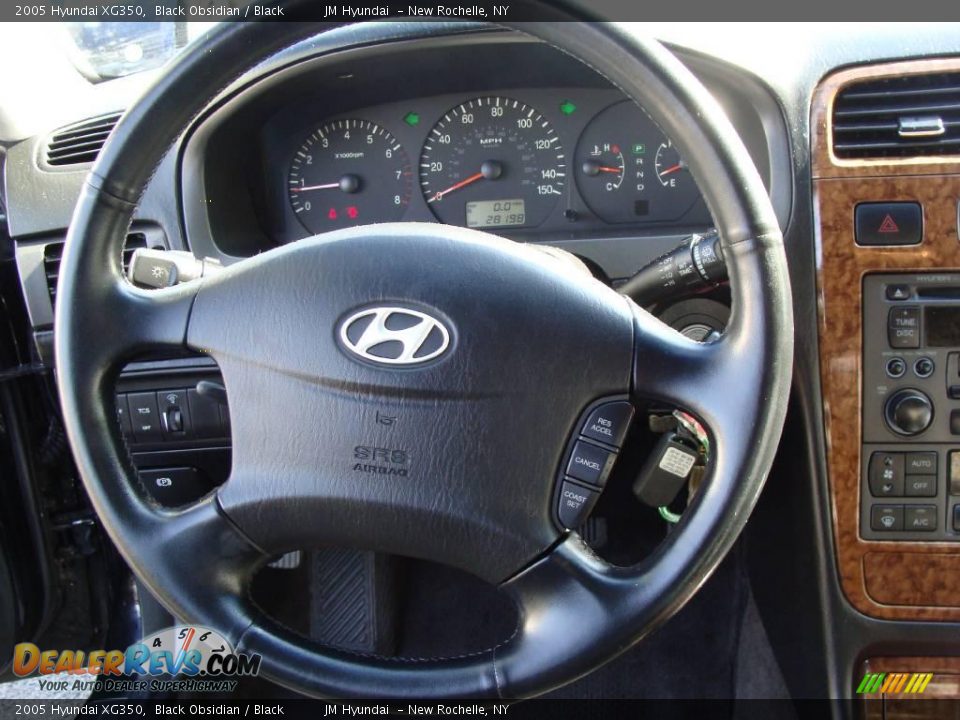2005 Hyundai XG350 Black Obsidian / Black Photo #18