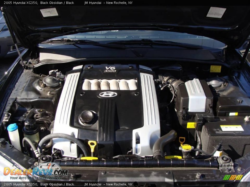 2005 Hyundai XG350 Black Obsidian / Black Photo #24