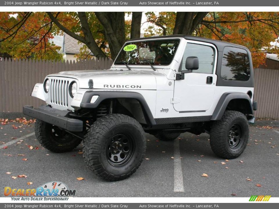 2004 Jeep Wrangler Rubicon 4x4 Bright Silver Metallic / Dark Slate Gray Photo #1