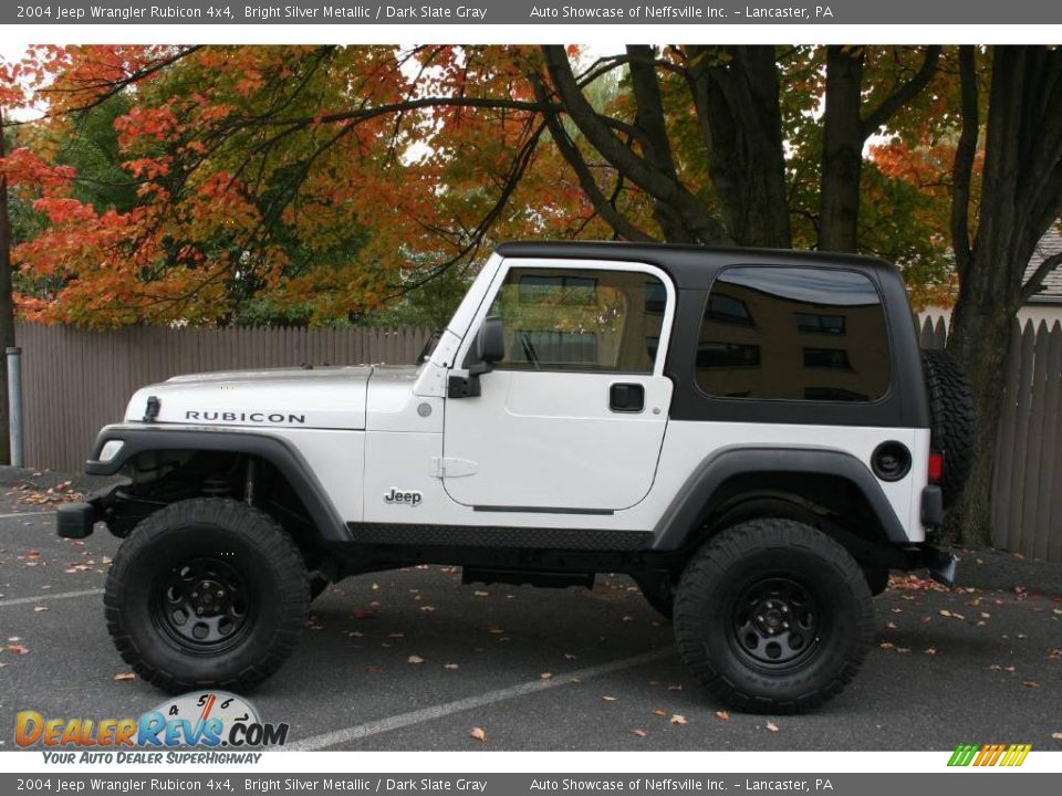2004 Jeep Wrangler Rubicon 4x4 Bright Silver Metallic / Dark Slate Gray Photo #3