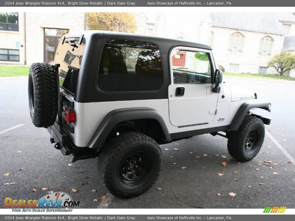 2004 Jeep Wrangler Rubicon 4x4 Bright Silver Metallic / Dark Slate Gray Photo #6