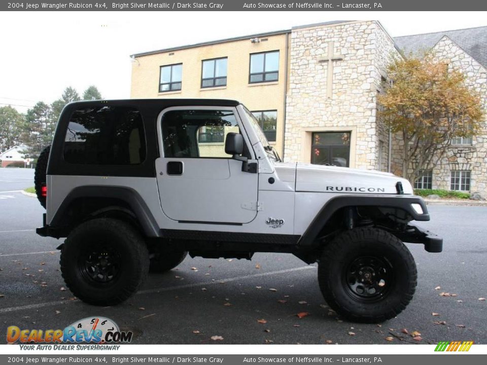 2004 Jeep Wrangler Rubicon 4x4 Bright Silver Metallic / Dark Slate Gray Photo #7