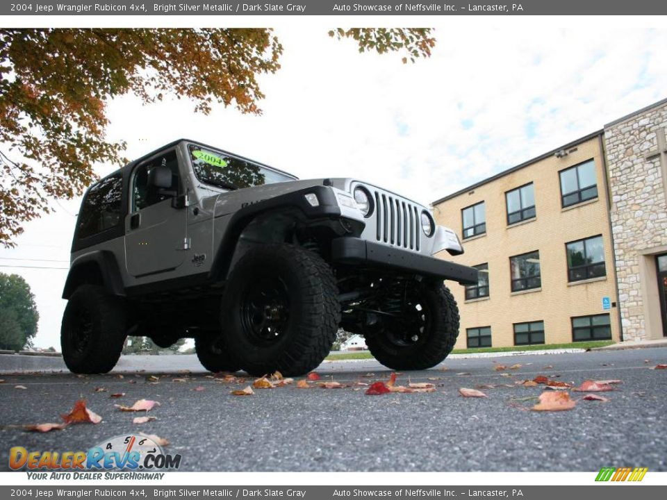2004 Jeep Wrangler Rubicon 4x4 Bright Silver Metallic / Dark Slate Gray Photo #8