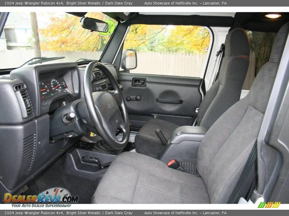 2004 Jeep Wrangler Rubicon 4x4 Bright Silver Metallic / Dark Slate Gray Photo #11