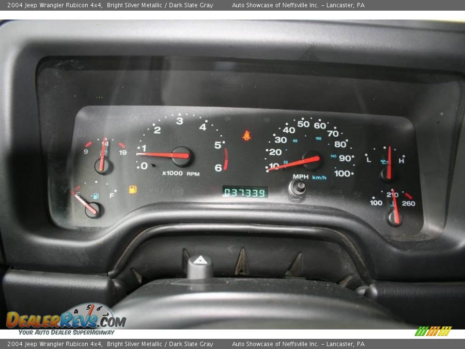 2004 Jeep Wrangler Rubicon 4x4 Bright Silver Metallic / Dark Slate Gray Photo #12