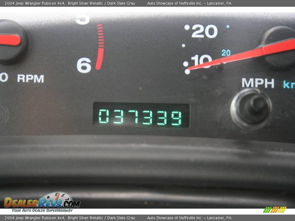 2004 Jeep Wrangler Rubicon 4x4 Bright Silver Metallic / Dark Slate Gray Photo #13