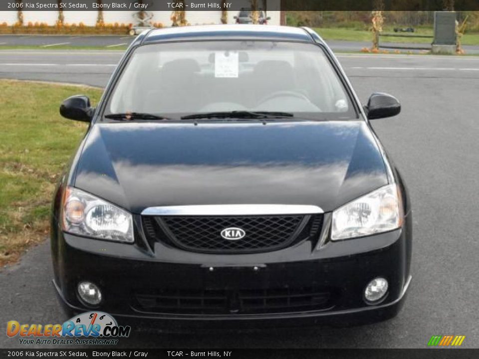 2006 Kia Spectra SX Sedan Ebony Black / Gray Photo #3