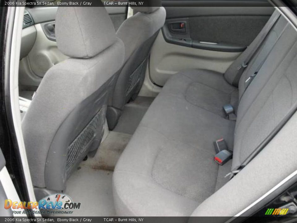 2006 Kia Spectra SX Sedan Ebony Black / Gray Photo #9