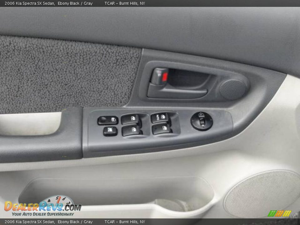 2006 Kia Spectra SX Sedan Ebony Black / Gray Photo #10