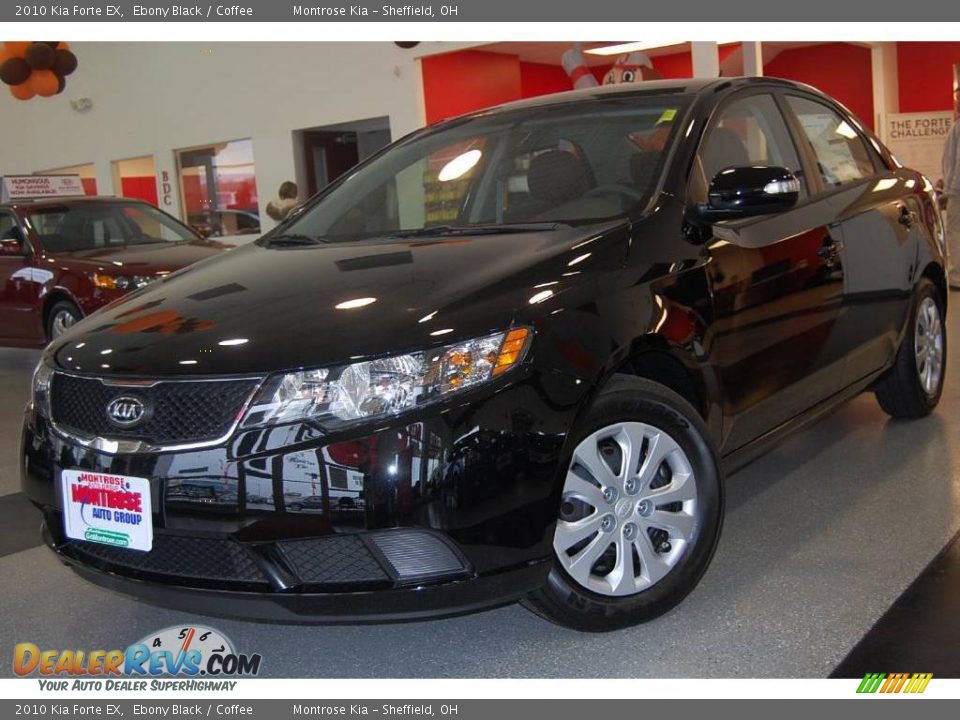 2010 Kia Forte EX Ebony Black / Coffee Photo #1